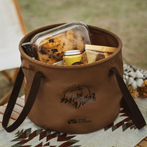 Mugao flute foldable round multi-purpose basin bucket outdoor portable wash basin holding water tote bag
