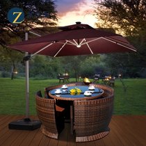 Outdoor rattan chair table and chair combination garden terrace open-air leisure rattan table and chair outdoor table and chair waterproof sunscreen