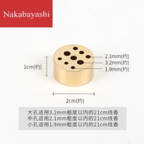Small incense plug line incense stand straight incense nine hole household indoor incense holder porous incense burner incense stick line incense plug