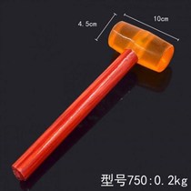 New small leather hammer size wooden handle multifunctional paving champagne hammer hammer head rubber hammer woodworking solid rubber