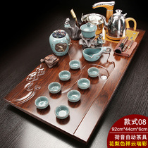 Tea set set home living room set solid wood tea tray office automatic kettle water integrated tea table