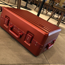 MF high face value bride wedding suitcase woman small 20 inch red accompanied by a pull rod case 24 inch dowry suitcase