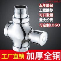 Toilet handpressed pool squat stool stain flushing valve valve switch full copper body delayed press press valve