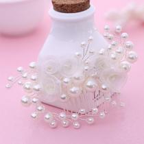 New White Korean Bride Hair Comb Headwear International Station Hot Sale Flower Pearl Bride Jewelry