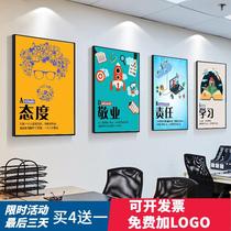 Corporate culture wall inspirational slogan exhibition board conference room corridor company hanging painting mural office decoration painting