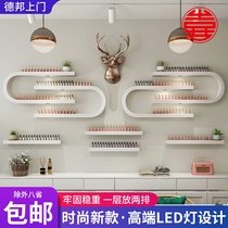 Nail art display rack on the wall shelf Nail Polish glue shelf wall hanging U-shaped nail shop wall rack cosmetics