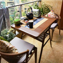 Balcony Small Table And Chairs Mesh Red Rattan Chair Home Casual Tea Table and chairs Composition Indoor small family Balcony Table and chairs Three sets