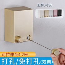 No installation table stretch clothes window clothes drying clothes telescopic clothes rack rack rack