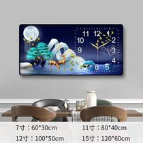 Fashion net red wall watch painting horizontal version light luxury decorative clock living room modern minimalist clock home wall clock decorative painting
