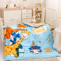Class A cartoon baby kindergarten quilt three-piece set pure cotton childrens bedding cotton core baby bed primary school students