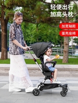 Two-way four-wheeler out Bicycle bicycle baby stroller easy with baby 1-3-6 year old travel