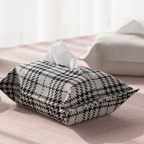 Nordic ins minimalist living room home creative coffee table drawing box decoration model room Chandler bird grid tissue storage bag