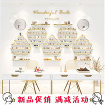 ins nail shelf wall hanging heart-shaped display rack Net red nail polish display cabinet wall rack nail shop shelf