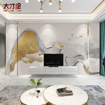Wallpaper living room 2021 new film and television Wall mural TV background wall wallpaper modern simple gold line 8d Wall cloth