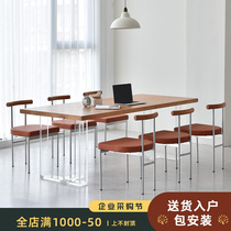Day-style Silence Wind Suspended Acrylic Table Solid Wood Meeting Table Long Table Desk Log Bench Training Table And Chairs