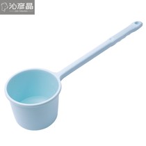Old-fashioned water melon scoop thick water scoop plastic Korean childrens shower creative water spoon Wood long handle scoop New