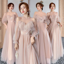 Bridesmaid clothing long 2021 new sister group fairy temperament performance banquet dress wedding evening dress women
