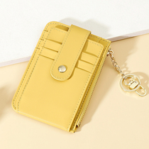 Lady Card Ms Delicate High-end Thin Key Button Wallet Wallet Woman Card Bag Integrated Card Wallet Bag Woman Card Bag New 2021