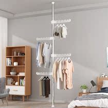  Top-of-the-sky clothes rack Household floor-to-ceiling bedroom punch-free telescopic rod Balcony window drying hanger artifact