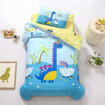 Kindergarten quilt three pieces of baby nap sleeping in garden products spring and autumn childrens pure cotton bedcore six-piece sets of four seasons