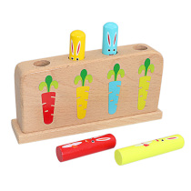 Childrens leisure and entertainment toys wooden stretch bar 3-6 year old baby Early Learning color cognition matching game