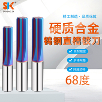 68 degree nano blue coated tungsten steel straight groove Reamer 3 4 5 6 8 10 12 16 Integral Cemented carbide Reamer