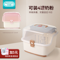 Portable milk bottle rack baby bottle storage box plastic baby tableware milk powder box Childrens dustproof drying rack