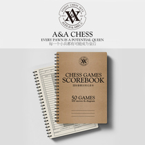 AA Chinese and English bilingual chess match record for this 50 pages CHESS SCOREBOOK