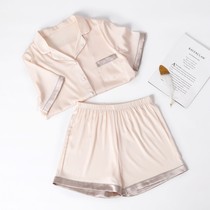 M-5XL thin pajamas womens summer ice silk short-sleeved Korean version of the two-piece suit ins wind sexy plus size home clothes