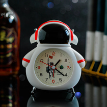 New astronaut children alarm clock students with cartoon cute bedside clock alarm bell alarm big bell boy