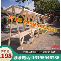 Fashion solid wood quality simple market shopping mall with light snack car beautiful fabric night market stalls stall stand stand stand