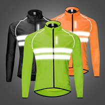 Reflective Long Sleeve Bicycle Jersey Wind Coat Jacket Water