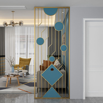 Rich and rich fish modern simple entrance living room shielding screen toilet wash table decorative porch metal partition
