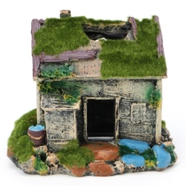 Aquarium Landscaping Decoration Resin House Cave Fish Tank O