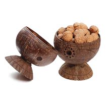 Natural snacks bowl Creative Coconut Shell Dry Fruit Popcorn