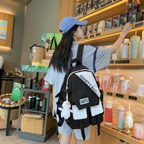 Small Qing fresh bookbag colour large-capacity college students and girls high school students Korean Edition backpack small crowd waterproof shoulder pack reduced negative