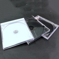 Transparent CD box 07CD disc box disc box record box white single transparent disc box Black CD shell