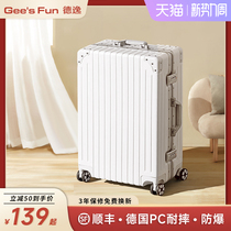 Comfort silent suitcase woman small 20 inch universal wheel pull bar case 24 travel leather case large capacity and durable