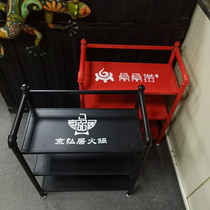 Hotpot shop specialized vegetable rack 3 floors American commercial restaurant Iron pipeline restaurant roast meat frame multi-floor
