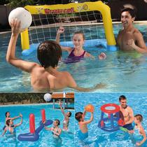 Beach Toys Adult Children Parent-Child Swimming Pool Play Inflatable Volleyball Basketball Hoop Handball Door Water Sports Fit