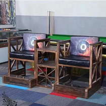 High-end billiard chair billiard sofa billiard room billiard room billiard room table billiard room View ball chair tea table special rest seat
