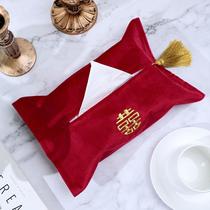 Wedding Comedy Paper Cringe-box Cloth Art Velvet Tissue Kit Chinese Festive Wedding Red Wedding Room Paper Towels