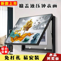 Electricity meter box decorative painting with clock and clock non-perforated European distribution box shielding lid type meter master switch switch switch box