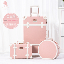 uniwalker retro suitcase ins nets red suitcase small 20 inch den case woman pull rod case 26 leather case