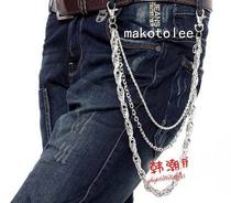 Hip-hop mens trouser chain hot-blooded College street dance star waist chain tide man thick personality female wallet belt tide metal
