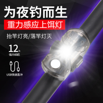 Fishing Bait Light Induction Rechargeable Night Fishing Pull Bait Light Fishing Rod Light Fish Bait Light Hanging Bait Light USB Upper Bait Light