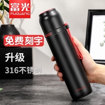 Fuuang Thermos mug mens female 316 stainless steel large capacity student portable simple tea 500ml water Cup