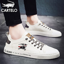 Crocodile shoes, men's shoes, summer ventilation, 2020 new casual and all-around Korean bean shoes, small white shoes, men's fashion shoes