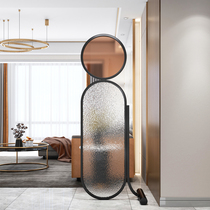 Home light luxury Changhong glass screen partition living room simple modern folding mobile office small apartment porch