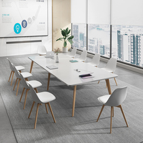 Nordic Wind Solid Wood Meeting Table Meeting Room Restaurant Training Table Modern Improvised Negotiating Long Table Large Table And Chairs Combination